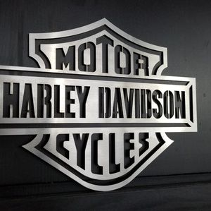 2 pcs Harley Davidson Stainless Steel Sign (small)
